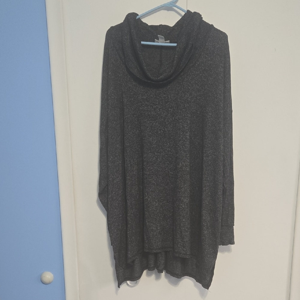 Maternity Cozy Black Cowl Neck Sweater